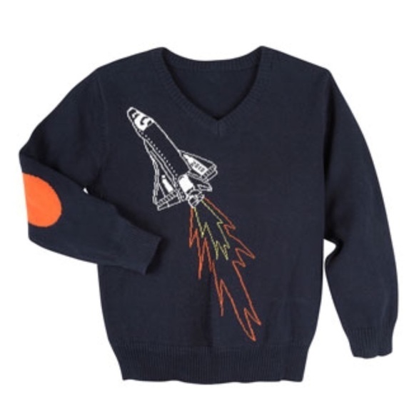 Andy & Evan Spaceship Sweater 100% Cotton NWT - Picture 1 of 3